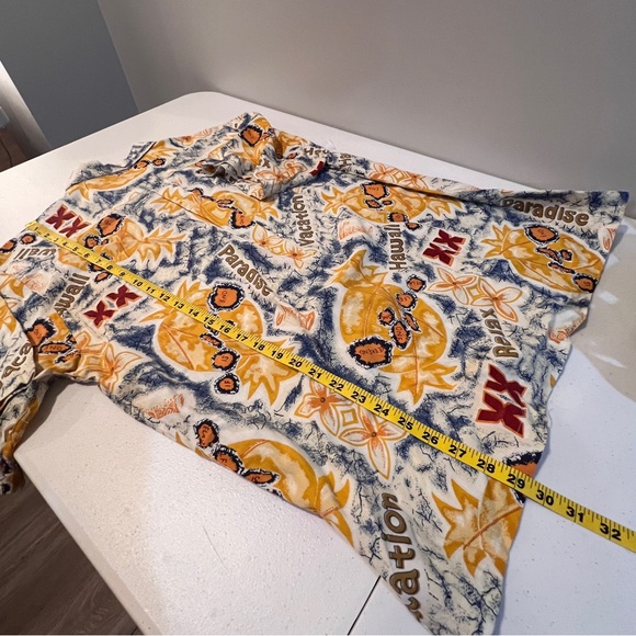 Colo Wear Hawaiian Classics Shirt Short Sleeve Button Down Yellow Blue Men Large - Picture 11 of 13